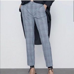 Zara Plaid Jogger Pants Size Small